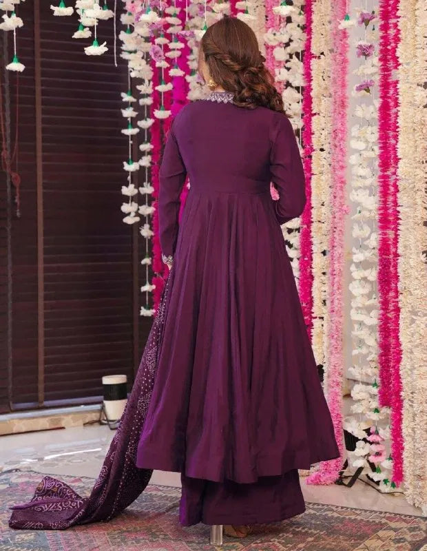 Riva Embroidered Anarkali Palazzo Set