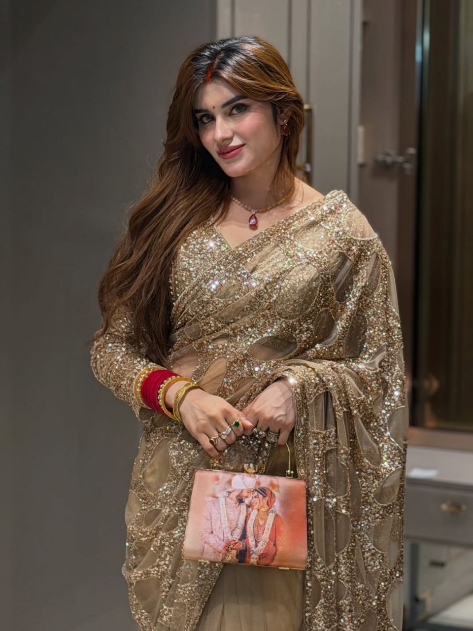 Ruhani Heavy Butterfly Net Designer Saree