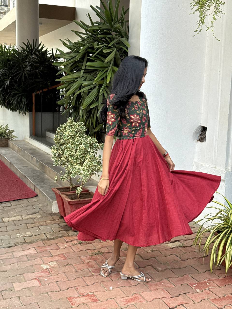 Niya Printed Jacket And Maxi Dress Set