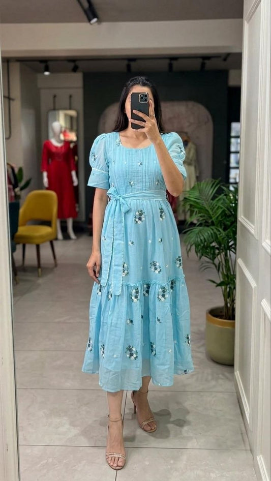 Dreamy Floral Embroidered Maxi Dress