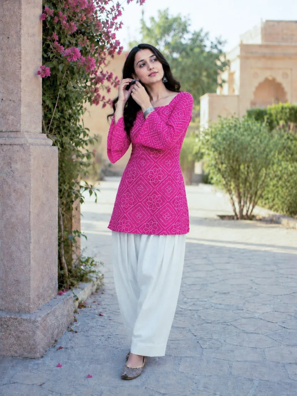 Bandhej Cotton Printed Farshi Co-ords Sets