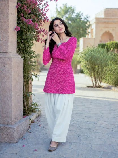 Bandhej Cotton Printed Farshi Co-ords Sets