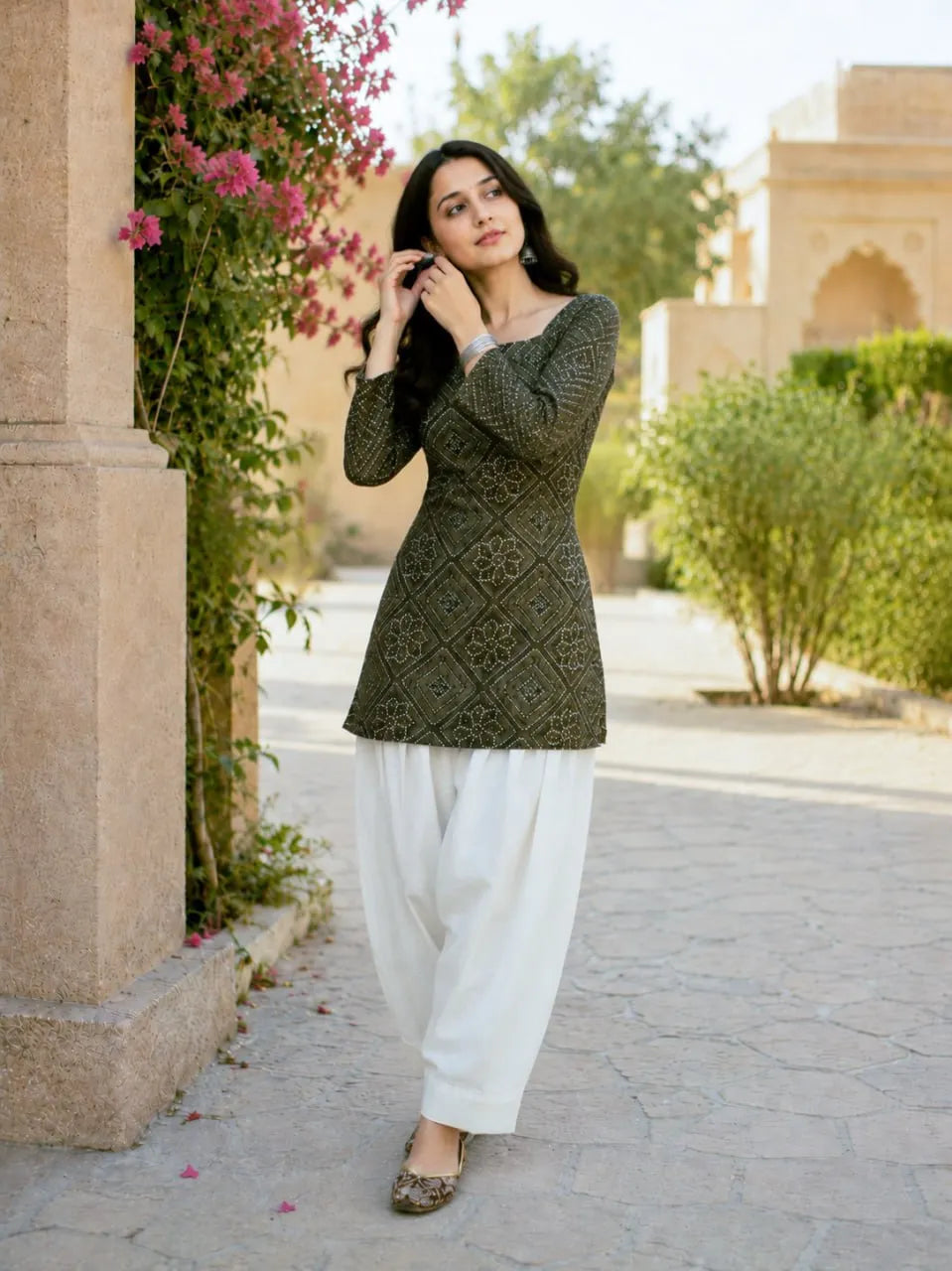 Bandhej Cotton Printed Farshi Co-ords Sets