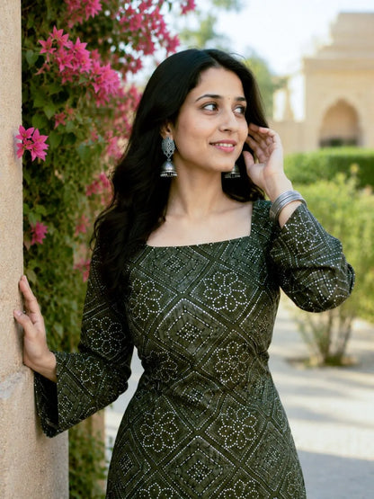 Bandhej Cotton Printed Farshi Co-ords Sets