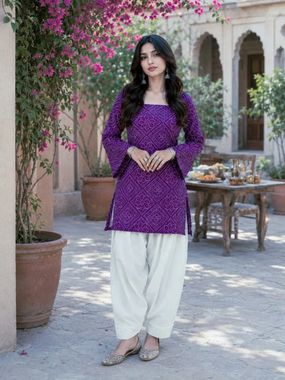 Bandhej Cotton Printed Farshi Co-ords Sets