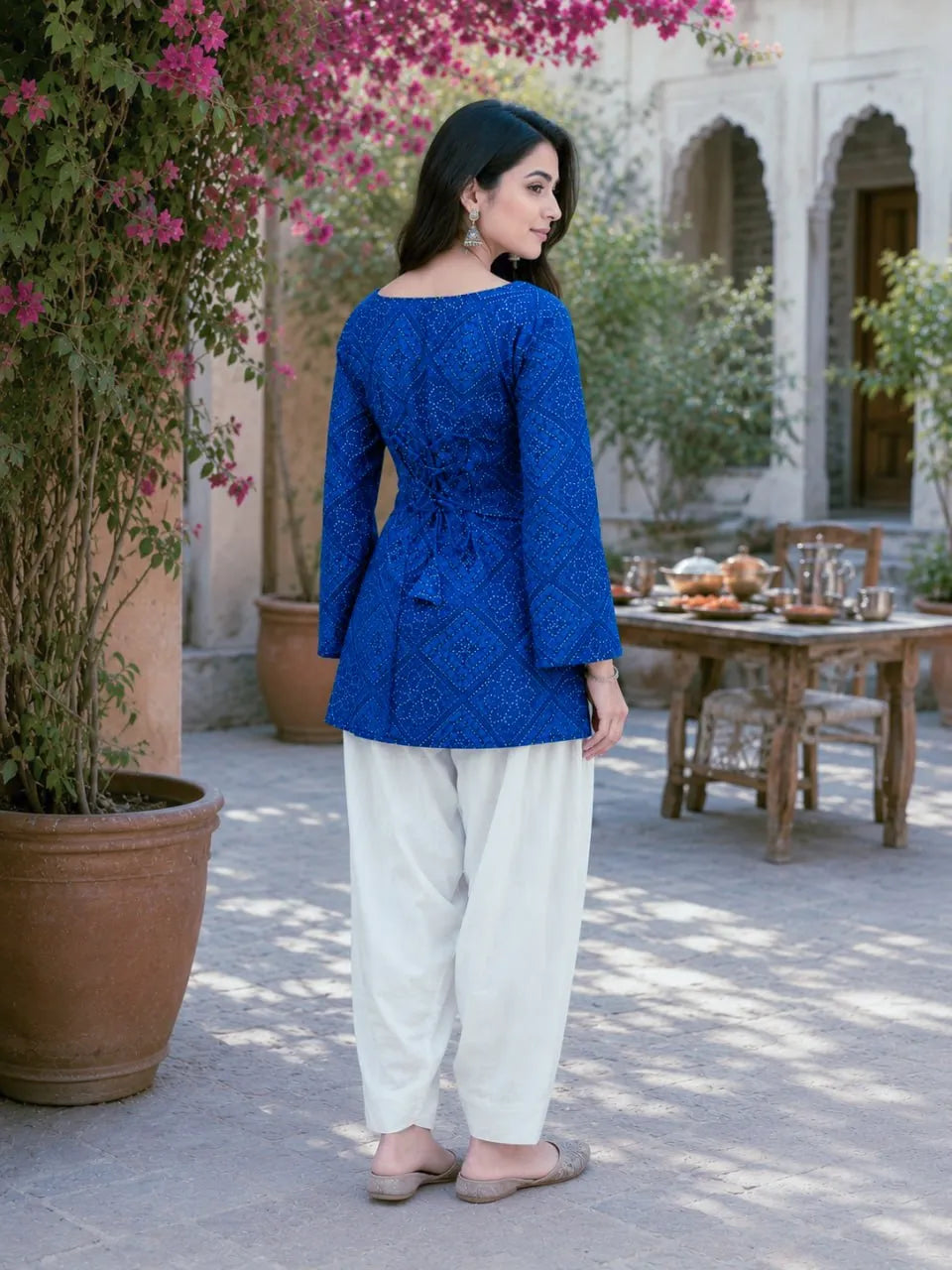Bandhej Cotton Printed Farshi Co-ords Sets