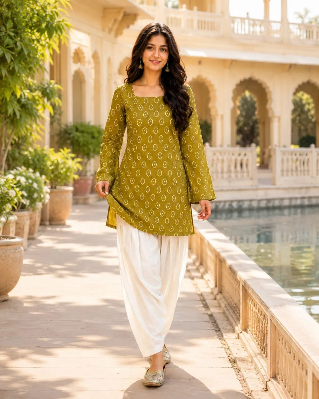 Bandhej Cotten Printed Farsi  Co-ords Set