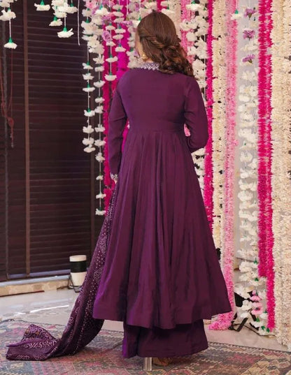 Riva Embroidered Anarkali Palazzo Set