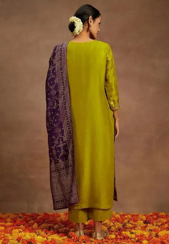 Mirali Art Silk Kurta Pant Dupatta Set
