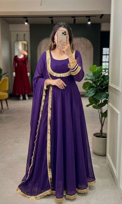 Eira Purple Anarkali Suit Set