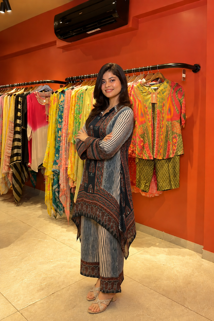 Mina Pure Ajrakh Printed Co - Ord Set