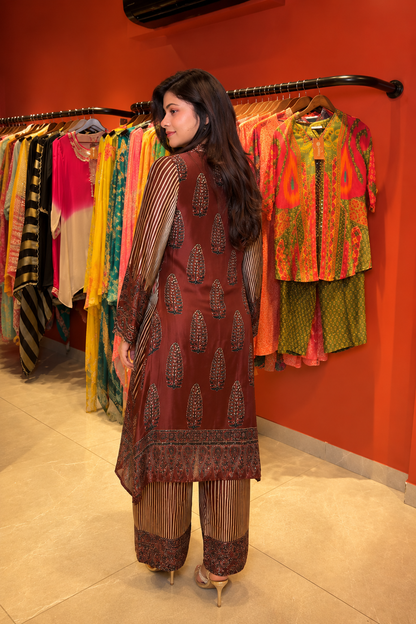 Mina Pure Ajrakh Printed Co - Ord Set