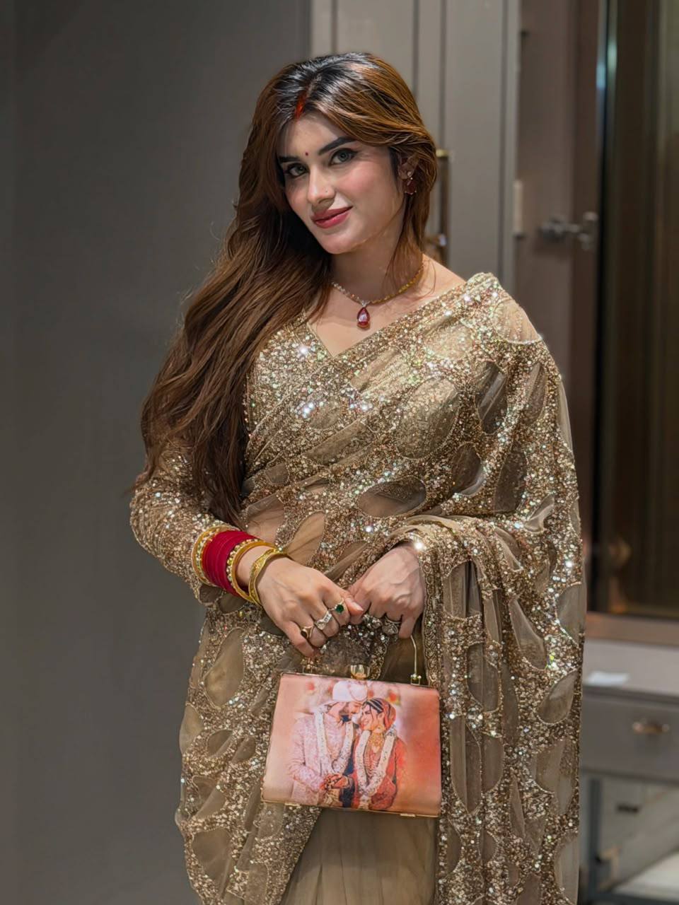 Ruhani Heavy Butterfly Net Designer Saree