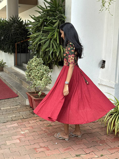 Niya Printed Jacket And Maxi Dress Set