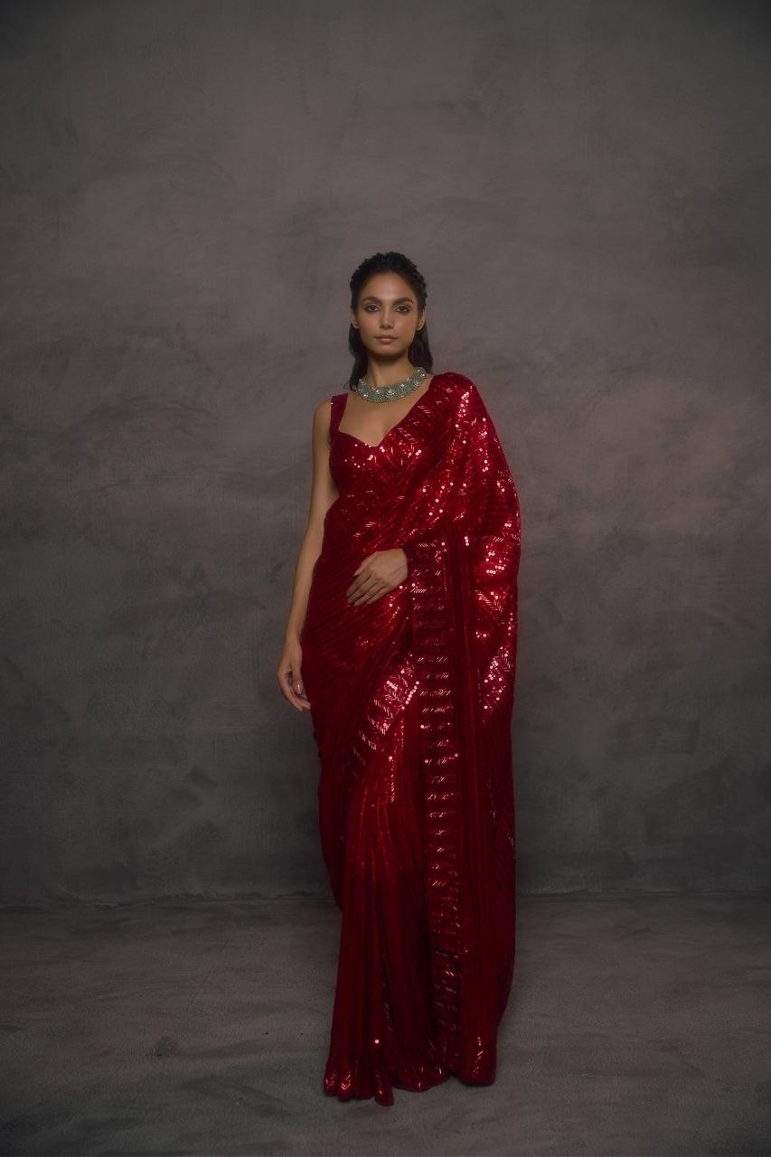 Suhani Red Designer Saree