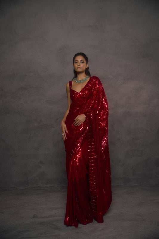 Suhani Red Designer Saree