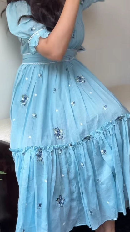 Dreamy Floral Embroidered Maxi Dress
