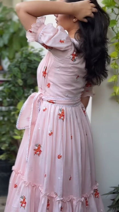 Dreamy Floral Embroidered Maxi Dress