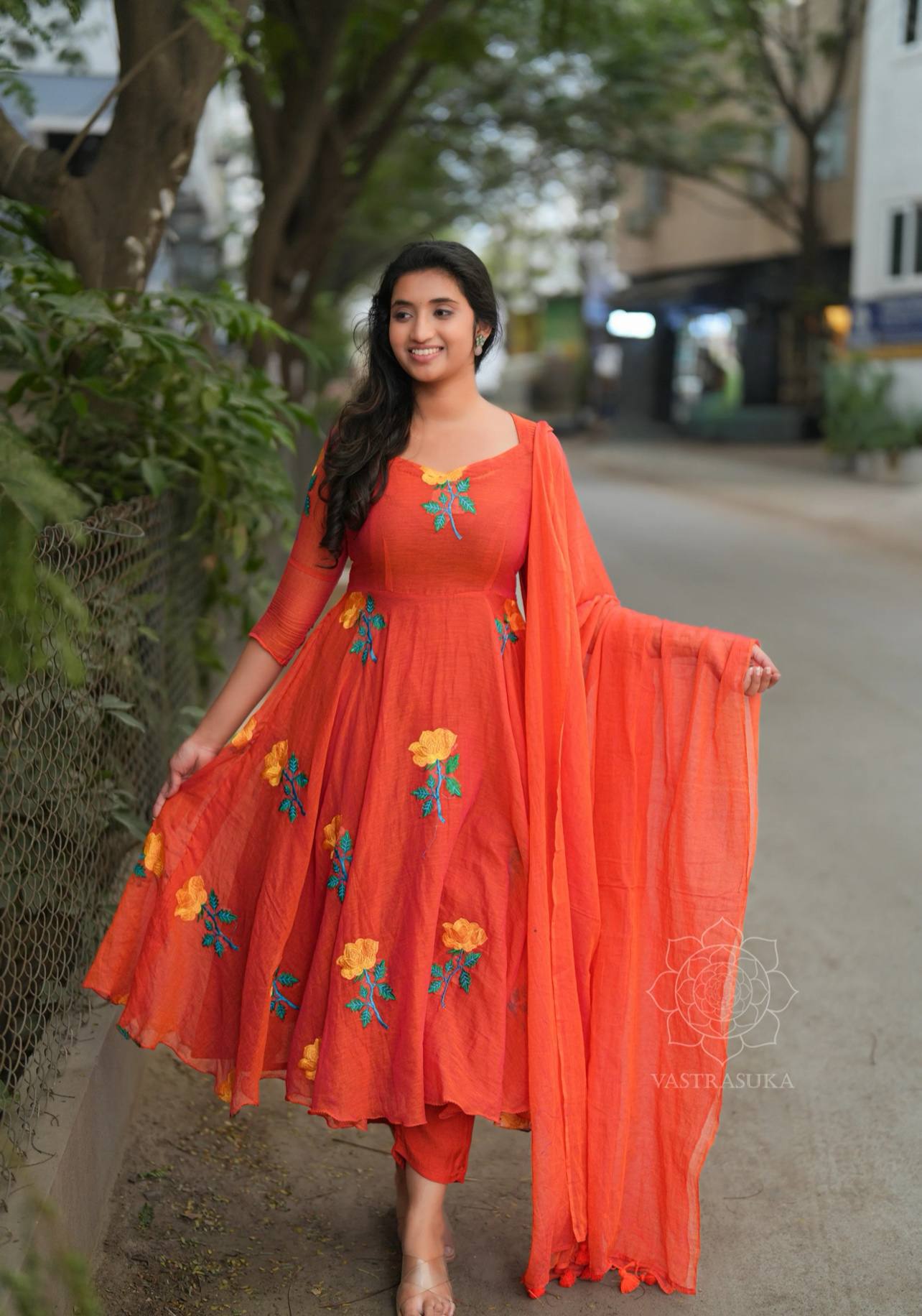 Tisha Embroidered Anarkali Dupatta Set