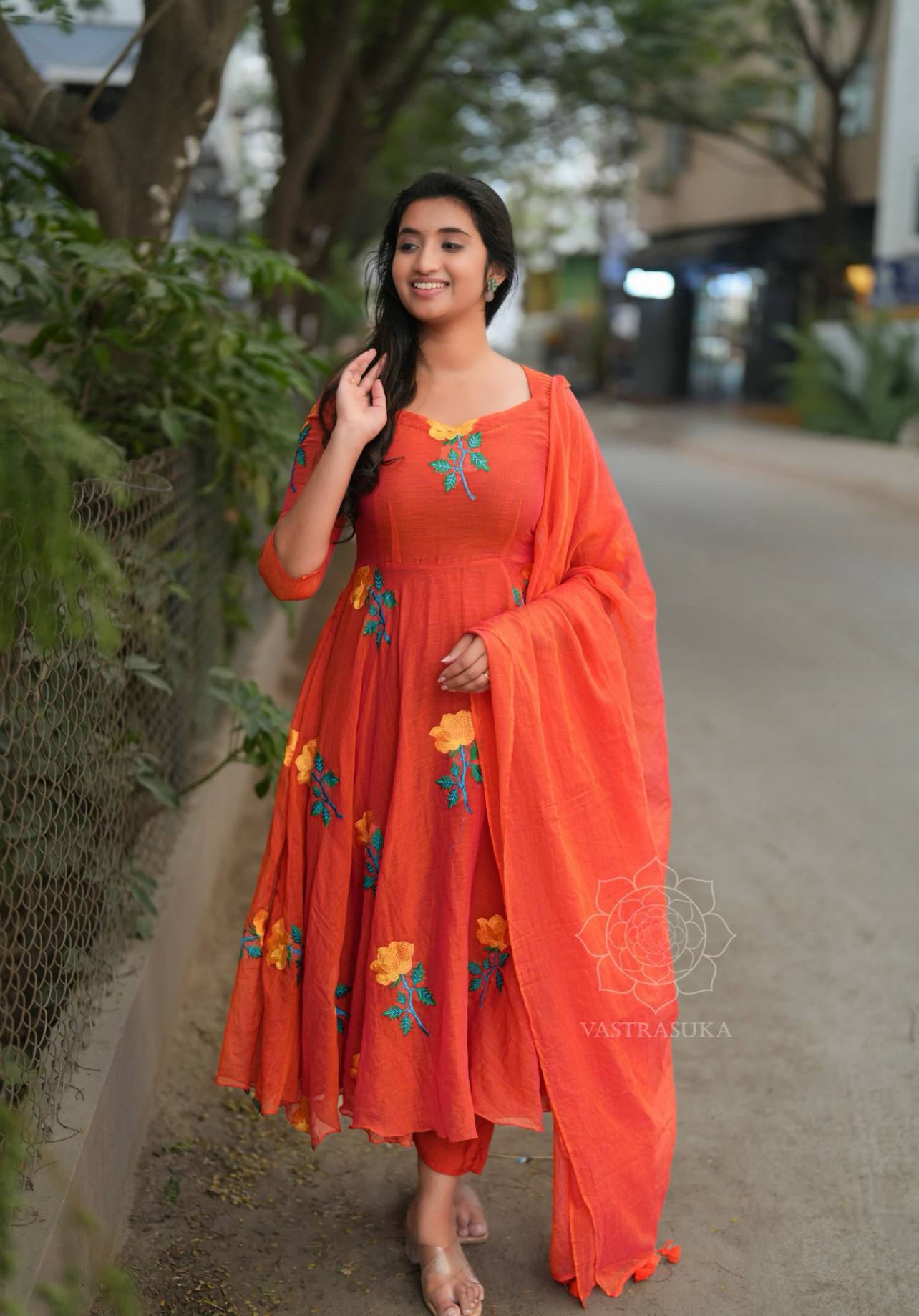 Tisha Embroidered Anarkali Dupatta Set