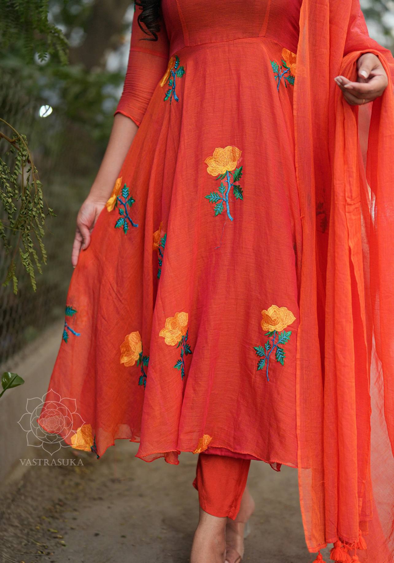 Tisha Embroidered Anarkali Dupatta Set