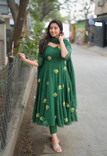 Tisha Embroidered Anarkali Dupatta Set