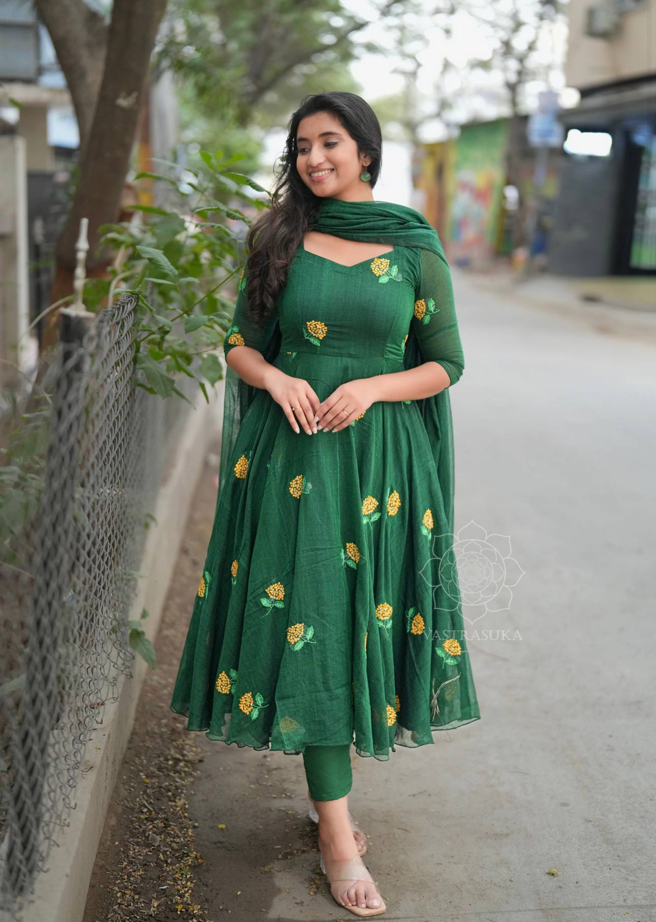 Tisha Embroidered Anarkali Dupatta Set