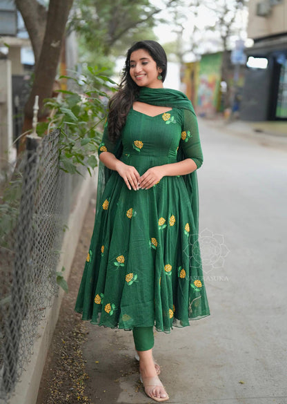 Tisha Embroidered Anarkali Dupatta Set