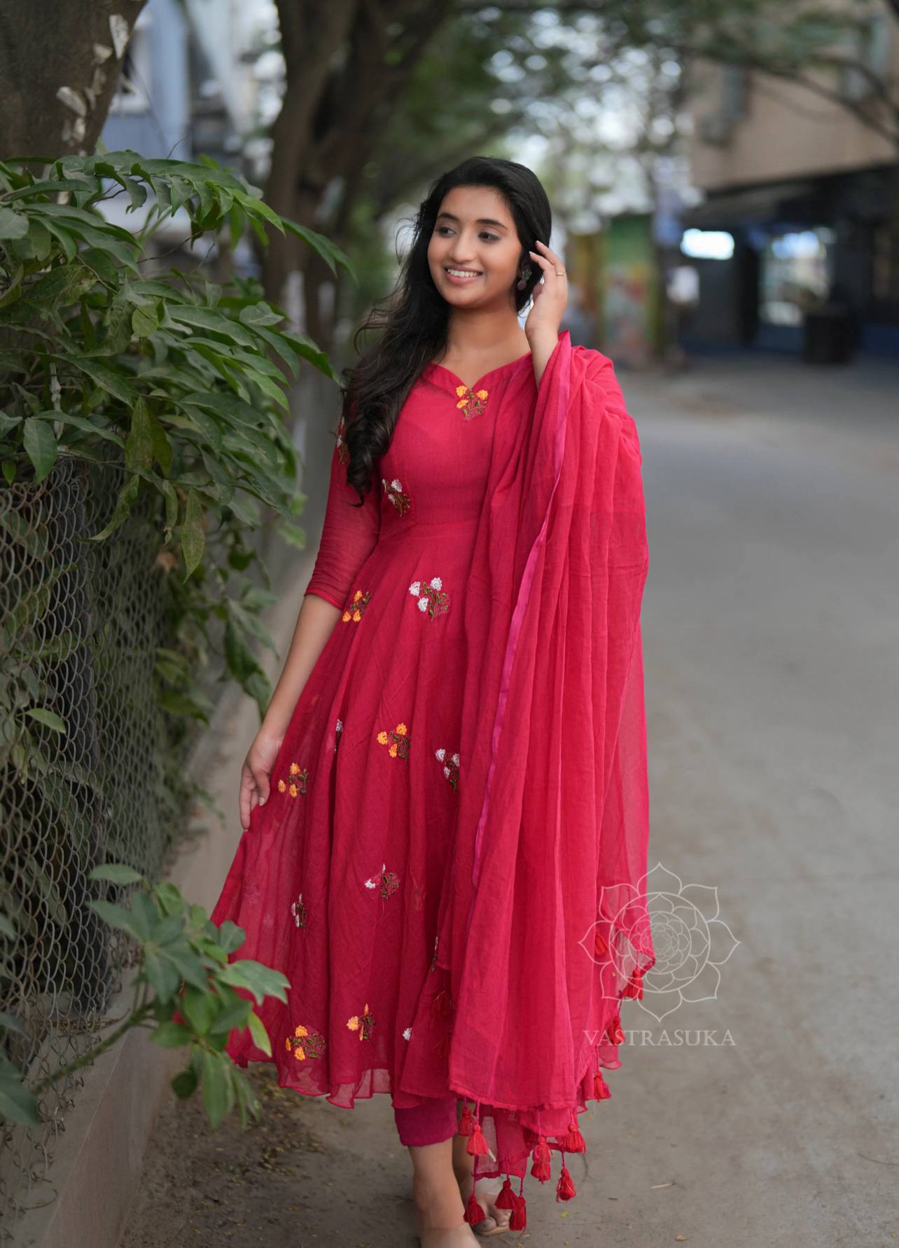 Tisha Embroidered Anarkali Dupatta Set