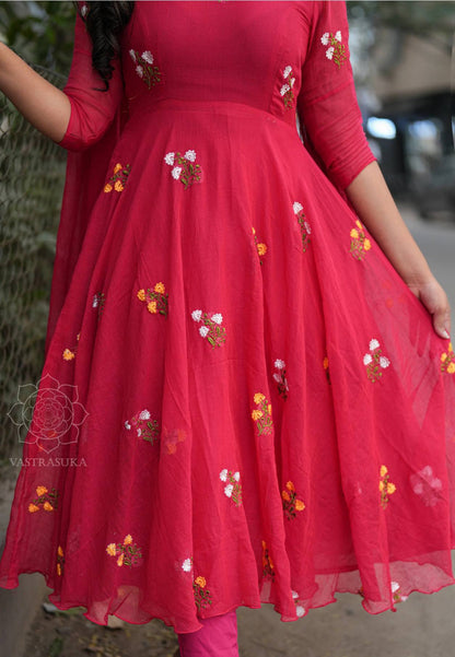 Tisha Embroidered Anarkali Dupatta Set
