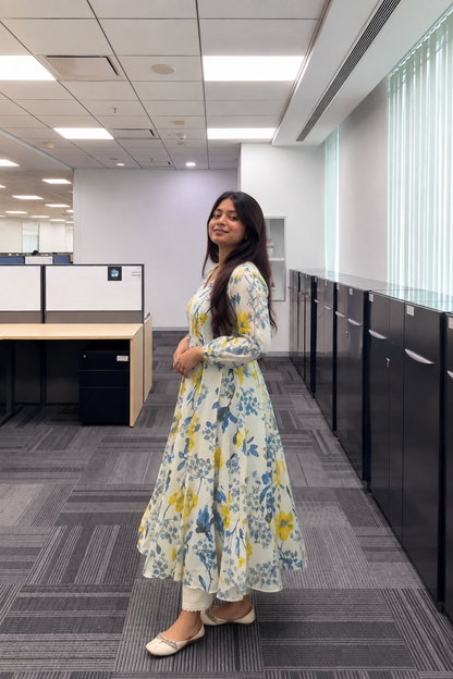 Rubina Floral Printed Anarkali Palazzo Set