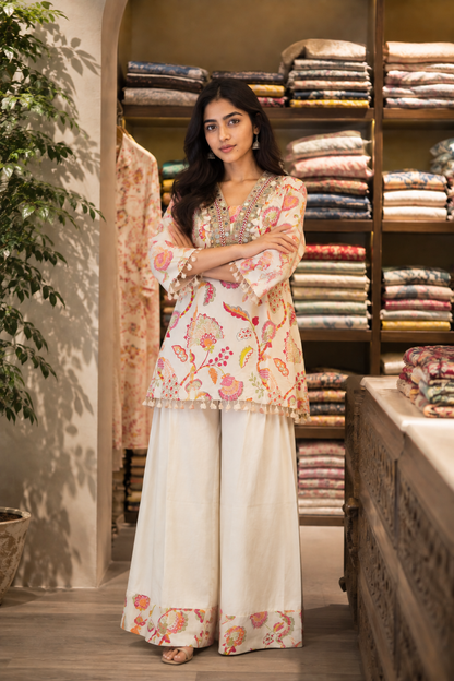 Yarmi Printed Mirror Farshi Salwar Set