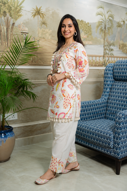 Yarmi Printed Mirror Farshi Salwar Set