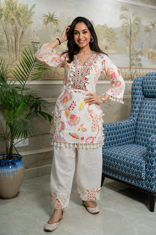 Yarmi Printed Mirror Farshi Salwar Set